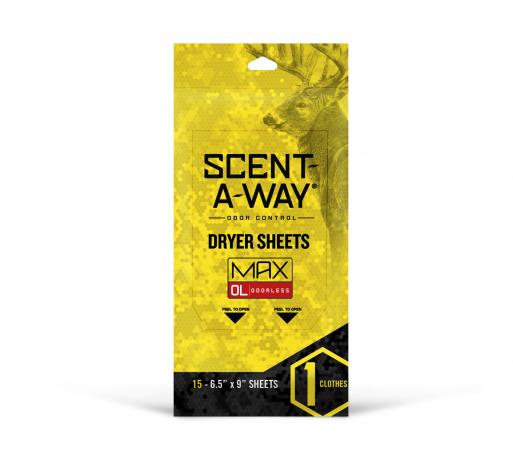 SCENT-A-WAY MAX ODORLESS DRYER SHEETS