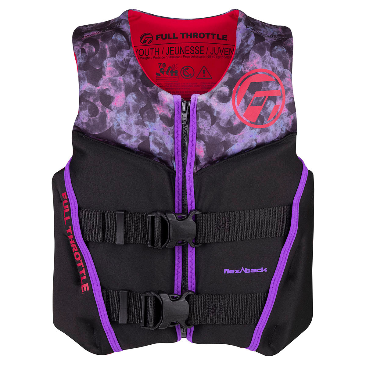 YOUTH RAPID-DRY FLEX-BACK LIFE JACKET (PFD) - PINK