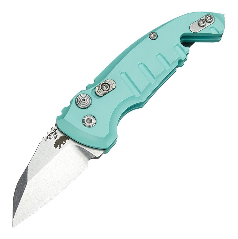 A-01 MICROSWITCH AUTO FOLDING KNIFE, AQUAMARINE