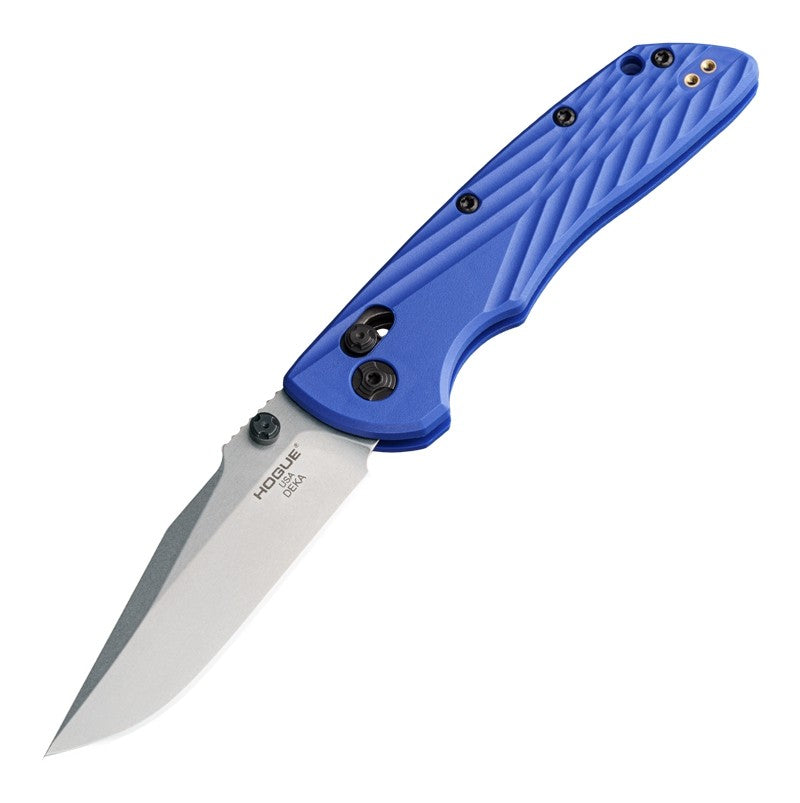 DEKA 3.25" MANUAL FOLDER - CLIP POINT BLADE, BLUE POLYMER