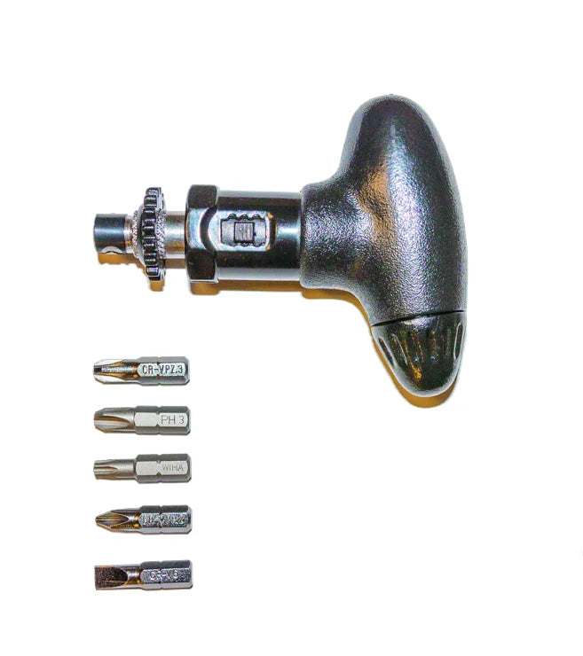 SKI KARE POCKET RATCHET PALM DRIVER WITH 5 BITS