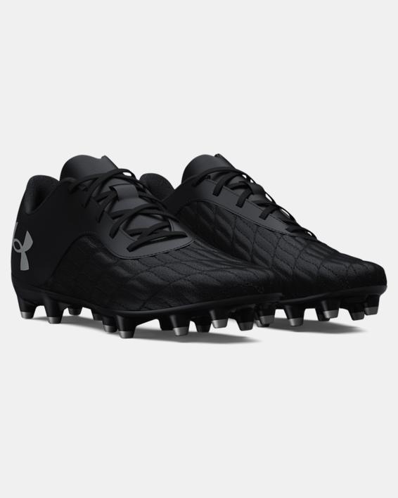 KIDS' UA MAGNETICO SELECT 3 FG JR. SOCCER CLEAT - BLACK/METALLIC SILVER