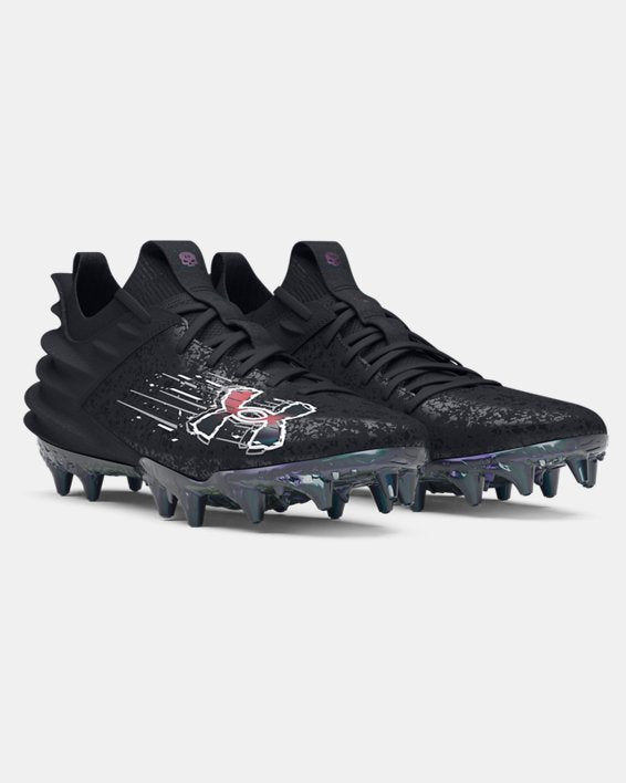 MEN'S UA BLUR 2 MC SUEDE FOOTBALL CLEAT - BLACK/MOD GRAY