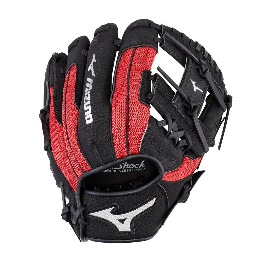 PROSPECT SERIES 10IN POWERCLOSE BASEBALL GLOVE RH BLACK-RED