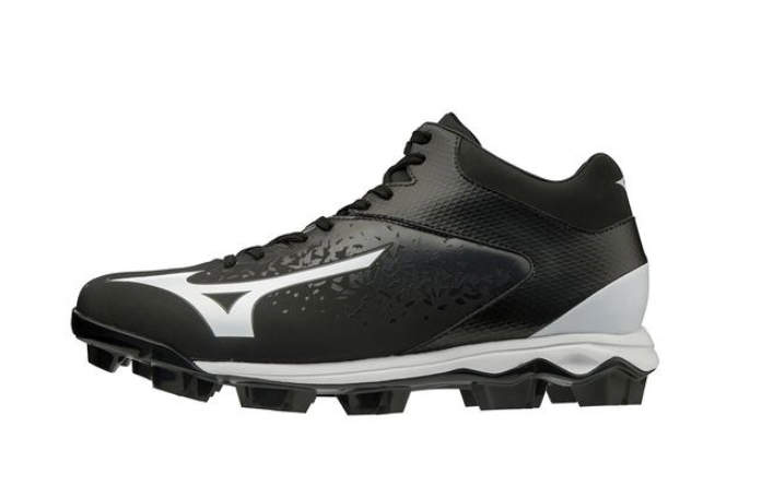 SELECT NINE TPU MID MOLDED BASEBALL CLEAT - BLACK/WHITE