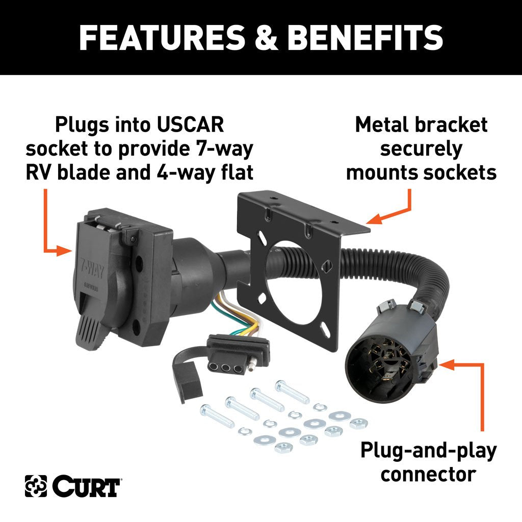 DUAL-OUTPUT 7 & 4-WAY CONNECTOR