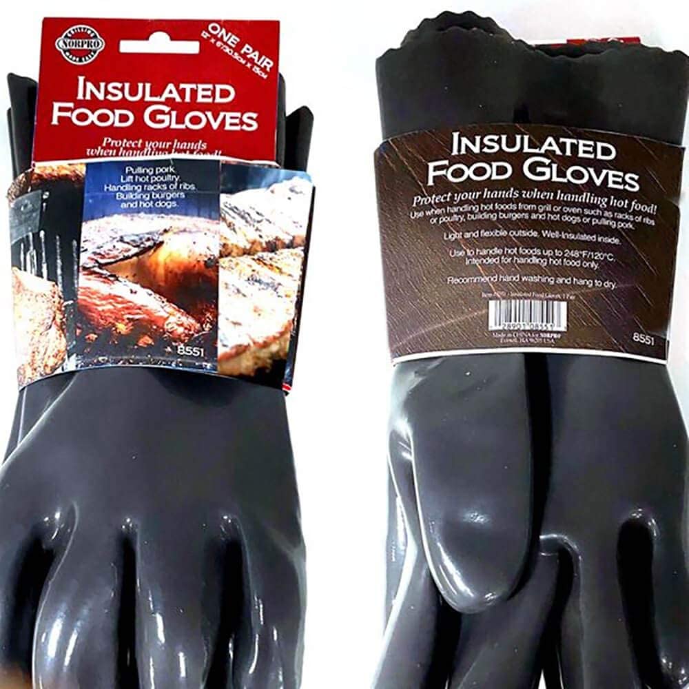 INSULATED FOOD GLOVES, 1 PAIR, GREY