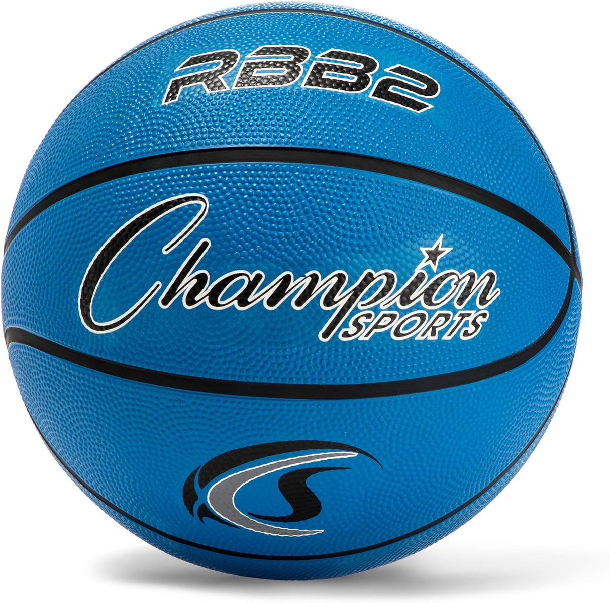 JUNIOR SIZE 5 RUBBER BASKETBALL, BLUE