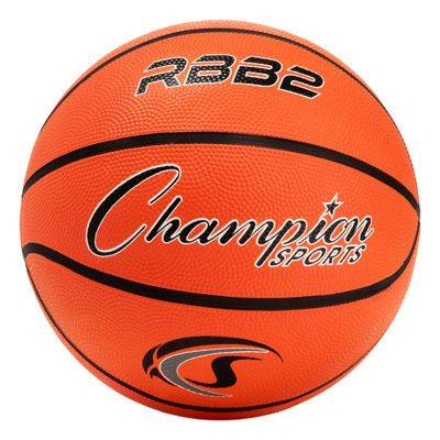 JUNIOR SIZE 5 RUBBER BASKETBALL, ORANGE