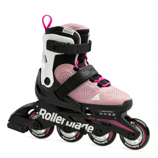 MICROBLADE KIDS ADJUSTABLE FITNESS INLINE SKATE, PINK/WHITE