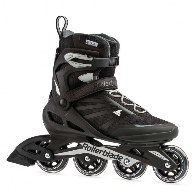 ZETRABLADE MEN'S ADULT FITNESS INLINE SKATE, BLACK AND SILVER