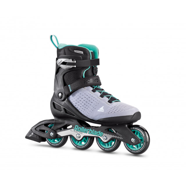 ZETRABLADE ELITE WOMEN'S ADULT FITNESS INLINE SKATE, BLACK AND POWDER BLUE