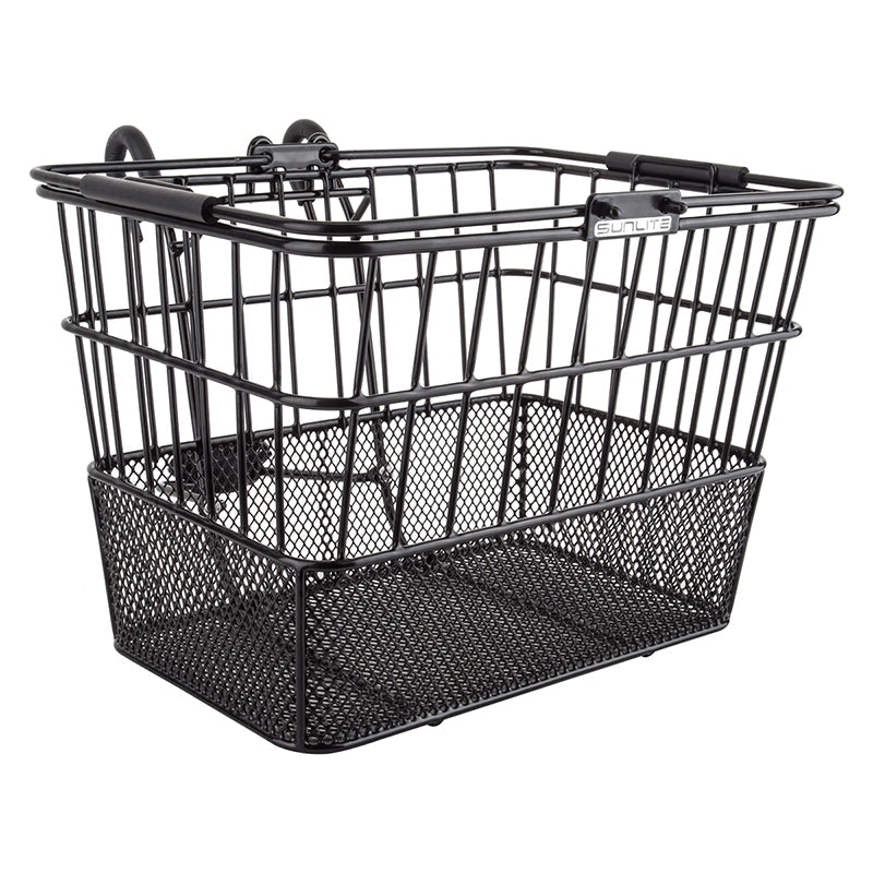 STANDARD MESH BOTTOM LIFT-OFF BASKET, BLACK