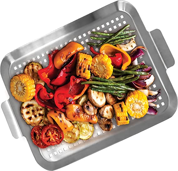 STAINLESS STEEL GRILL GRID, 14.5" X 10"