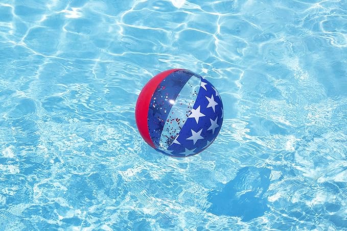 AMERICANA GLITTER BEACH BALL