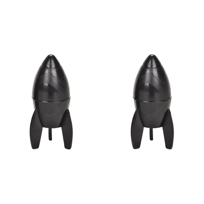 VALVE CAPS BLACK PRESTA ROCKETS