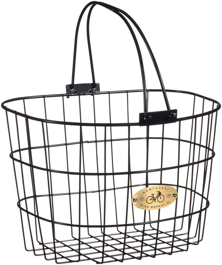 SURFSIDE ADULT WIRE D HANDLEBAR BASKET - BLACK