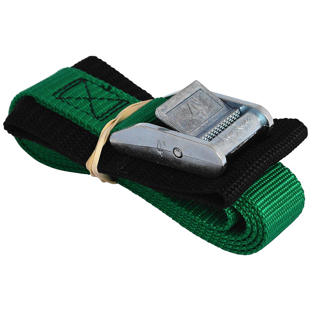 1IN PADDED CAM BUCKLE STRAP - 4FT GREEN