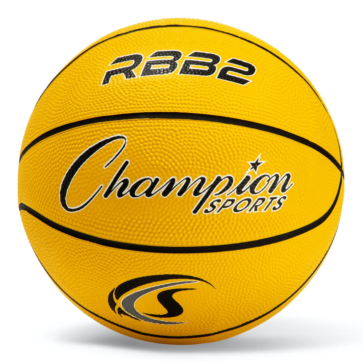 JUNIOR SIZE 5 RUBBER BASKETBALL, YELLOW