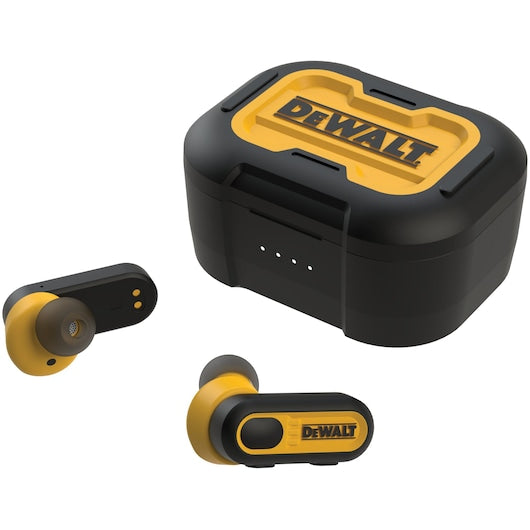 DEWALT DW2 JOBSITE TRUE WIRELESS EARBUDS WITH CHARGING CASE 190 2092 DW2