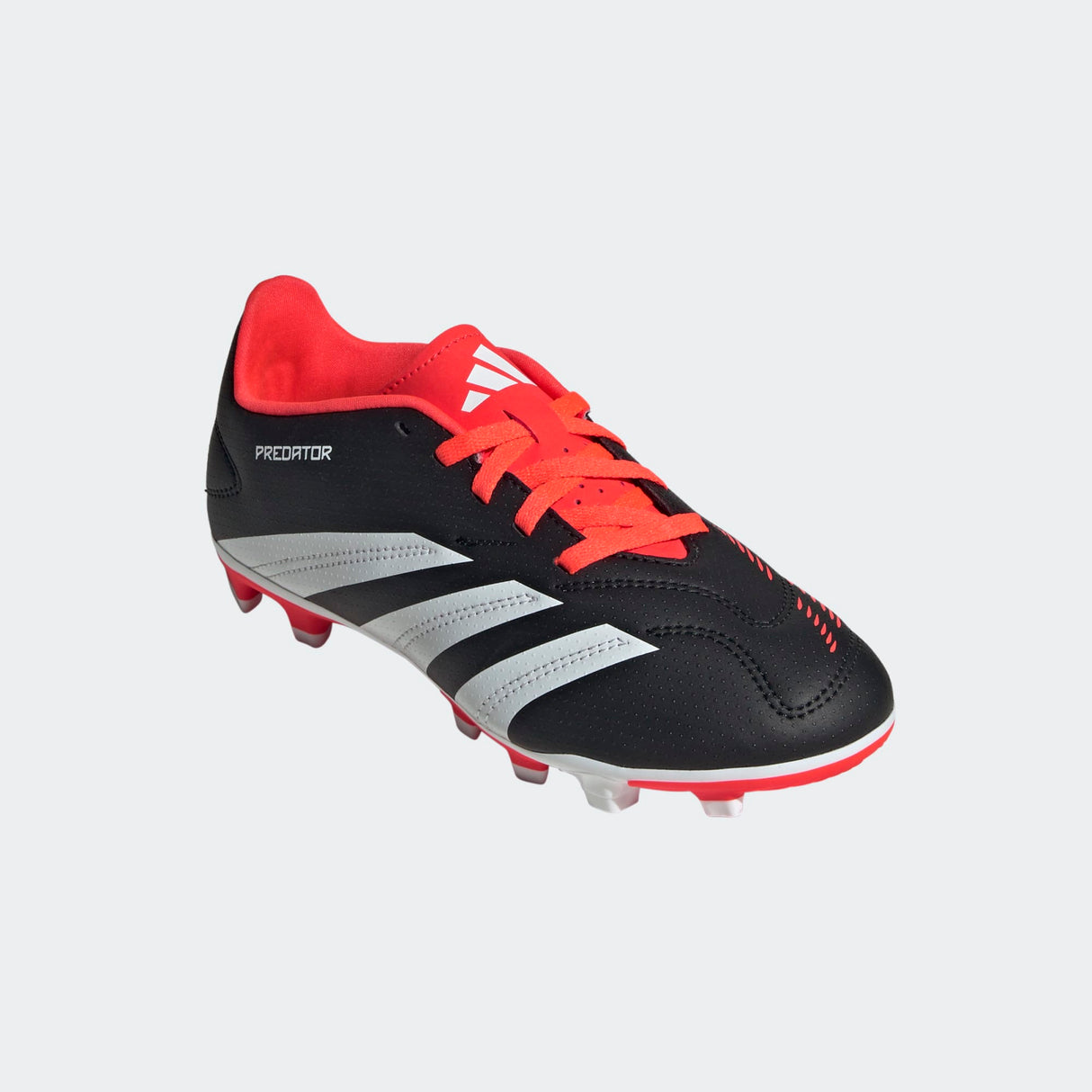 KID'S PREDATOR CLUB FXG SOCCER CLEAT - CORE BLACK/CLOUD WHITE/SOLAR RED