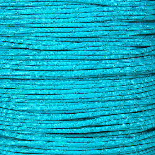 TYPE III 550 SURVIVAL PARACORD 100FT HANK REFLECTIVE (NEON TURQUOISE)