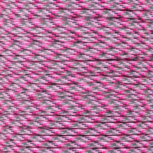 TYPE III 550 SURVIVAL PARACORD 100FT HANK (PRETTY PINK CAMO)