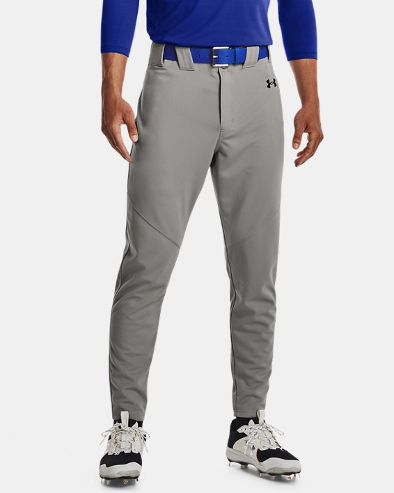 MEN'S UA UTILITY BASEBALL PANTS - BASEBALL GRAY/BLACK