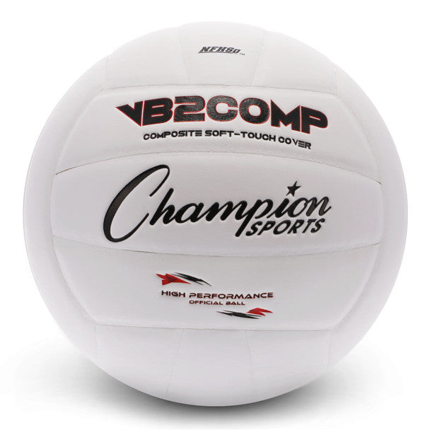 OFFICIAL SIZE VB2 PRO COMP VOLLEYBALL, WHITE/BLACK