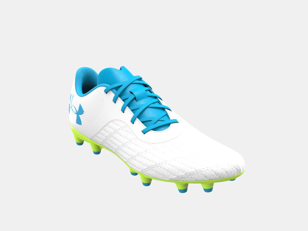 UNISEX ADULTS' UA MAGNETICO SELECT 3 FG SOCCER CLEAT - WHITE/HIGH VIS YELLOW/CAPRI