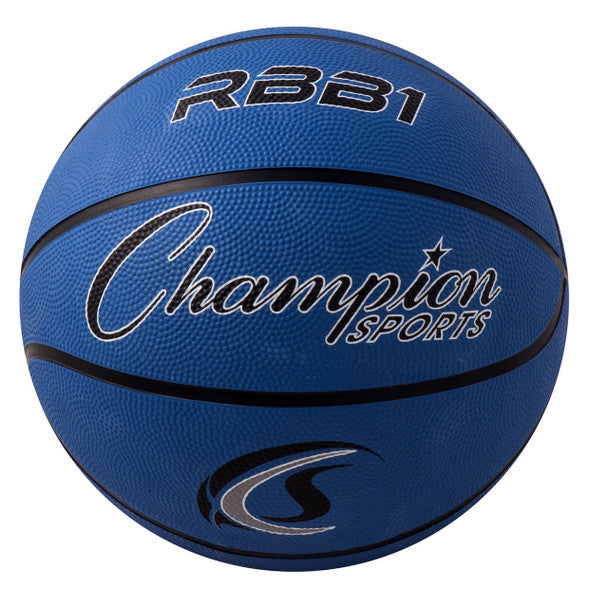 OFFICIAL SIZE 7 RUBBER BASKETBALL, BLUE