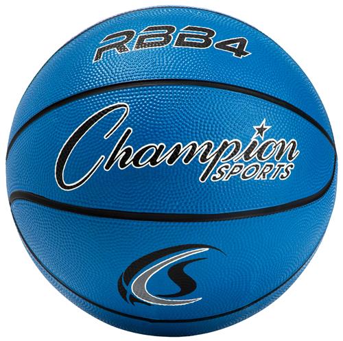 INTERMEDIATE SIZE 6 RUBBER BASKETBALL, BLUE