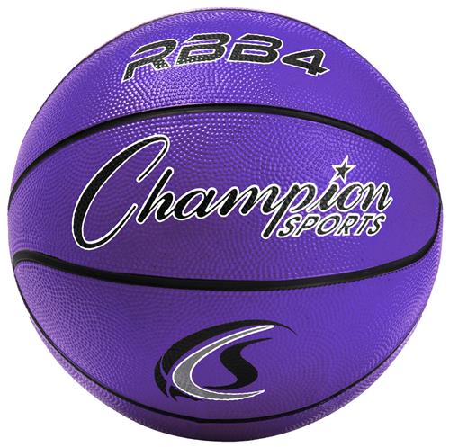 INTERMEDIATE SIZE 6 RUBBER BASKETBALL, PURPLE