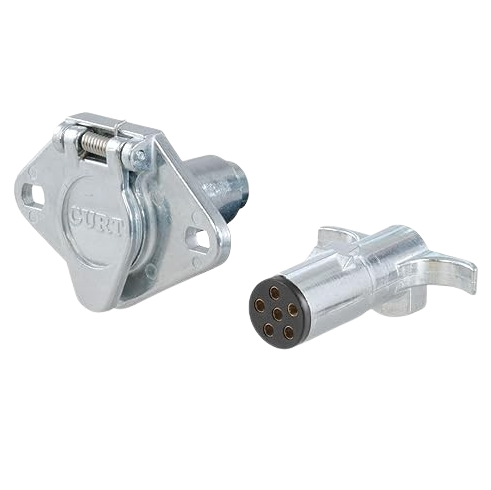 Curt Manufacturing 6-way Round Connector Plug & Socket