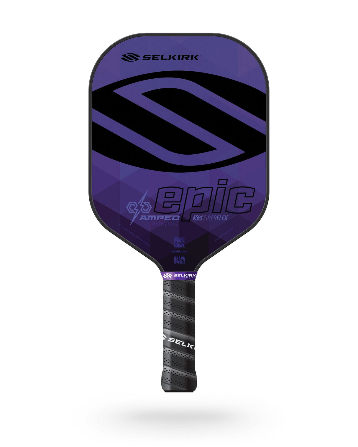 AMPED EPIC LIGHTWEIGHT PICKLEBALL PADDLE, PURPLE