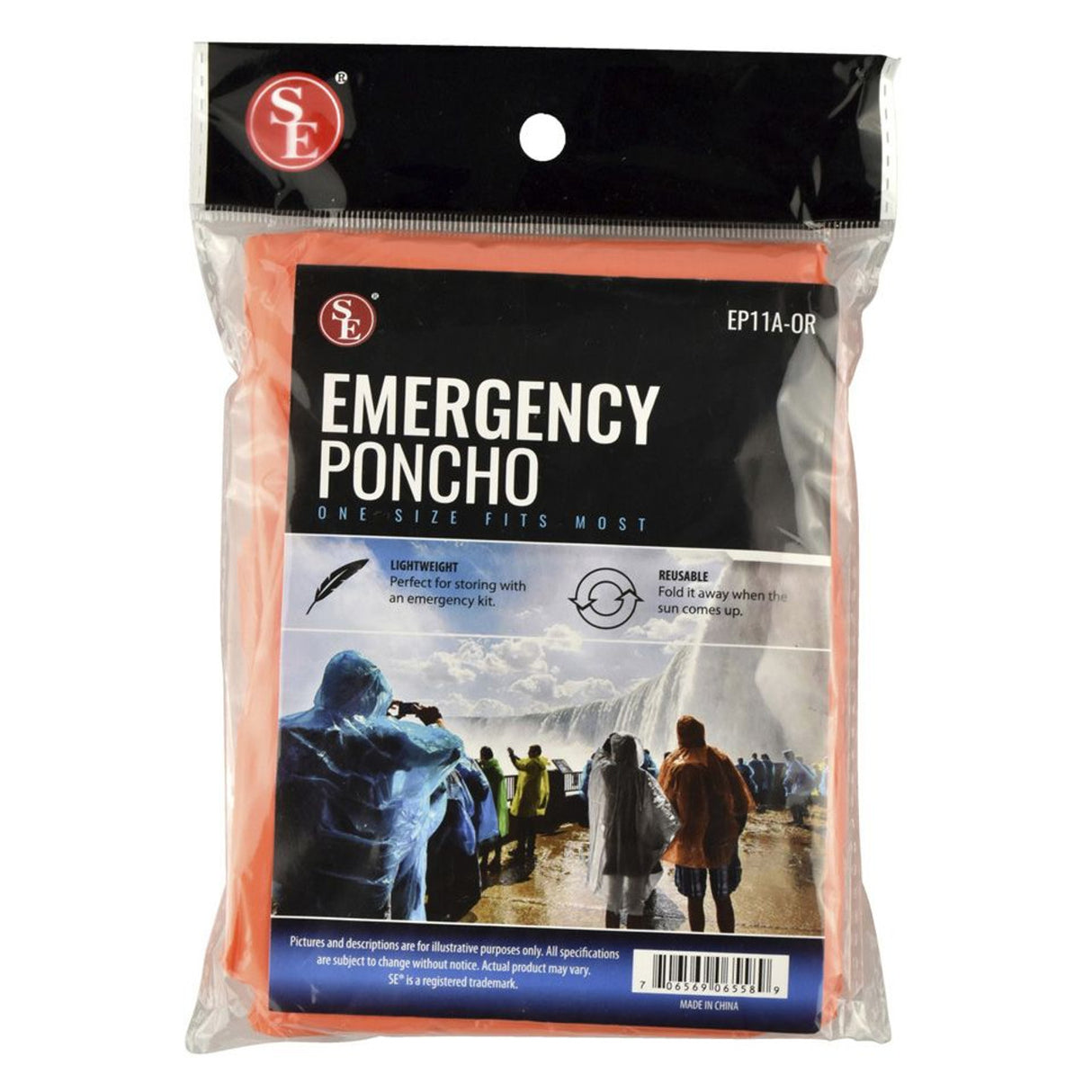 EMERGENCY PONCHO - ORANGE