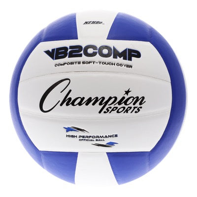 OFFICIAL SIZE VB2 PRO COMP VOLLEYBALL, BLUE/WHITE