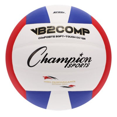 OFFICIAL SIZE VB2 PRO COMP VOLLEYBALL, RED/WHITE/BLUE