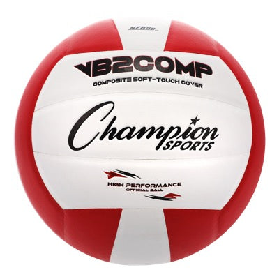 OFFICIAL SIZE VB2 PRO COMP VOLLEYBALL, RED/WHITE