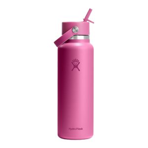 Hydro Flask - Water Bottle Wide Mouth Flex Straw Lid 40 Oz Reef Pink