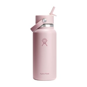 Hydro Flask - Water Bottle Wide Straw Lid 32 Oz Trillium Pink