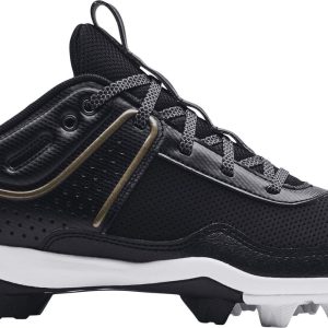 WOMEN'S UA GLYDE RM SOFTBALL CLEAT - BLACK/WHITE