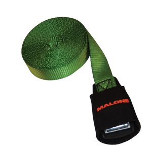 15-FOOT LOAD STRAP, SINGLE (FOAM BUCKLE SLEEVE) GREEN