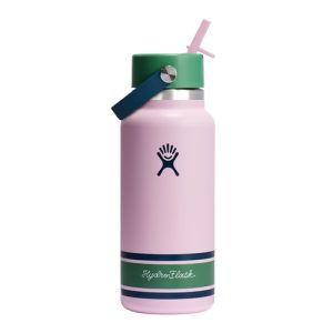Hydro Flask Water Bottle - Wide Mouth Flex Straw Lid32 Oz Campus Pink