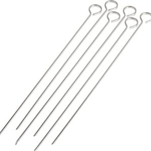 STAINLESS STEEL 12-INCH SKEWERS, SET OF 6