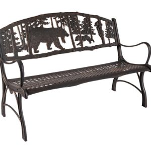 GARDEN BENCH CAST IRON BEAR