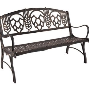 GARDEN BENCH CAST IRON HOPS