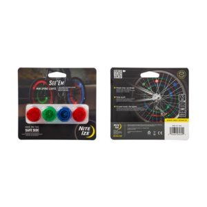 SEE'EM MINI LED SPOKE LIGHTS, 4 PACK ASSORTED COLORS