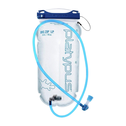 Platypus Big Zip EVO Water Reservoir for Hydration Backpacks - 2 Liter, Fast Flow Valve, Clear